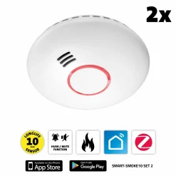 Alecto SMART-SMOKE10 Set mit 2 Rauchmeldern