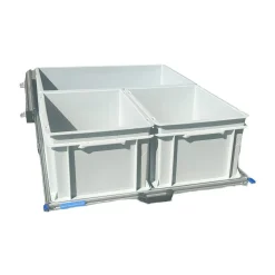 Aluminium Schiebeframe 80x60 cm mit 3 offenen Boxen