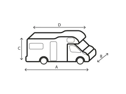 Brunner Design 12M Wohnmobilabdeckung - 500 - 550 cm