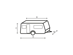 Brunner Design 12M Wohnwagen Schützhulle - 550-600 cm