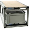Doppel 90×40 cm Heckauszug mit 2 Boxen und Multiplexplatte
