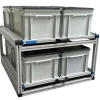 Doppel Alu Heckauszug mit 6 geschlossenen Boxen - 80×60 cm