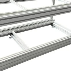 Doppel-Heckauszug 120×40 cm – 3 geschlossene Boxen und Riffelblec
