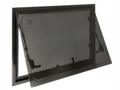 DWS Camping 500 x 300 mm Klappfenster mit Kombirollo - Black
