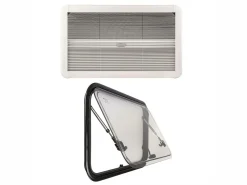 DWS Camping 700x450mm Klappfenster mit Kombirollo - Transparent