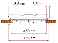 Fiamma Vent 50 Dachhaube - White