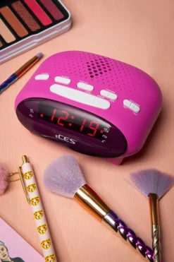 Ices ICR-210 FM Uhrenradio - Pink