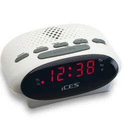 Ices ICR-210 FM Uhrenradio - White