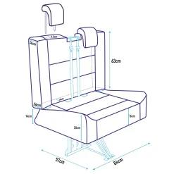 K'Foam CTA-Rahmen Komfortsitz mit Isofix - Premium Black