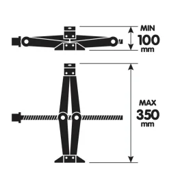 Lampa Scherenwagenheber mit Ratsche - 1000 kg