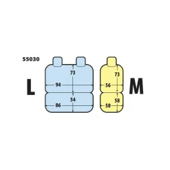 Lampa Sitzbezug-Set für Vans - Größe M - Grau