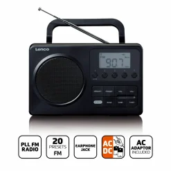 Lenco MPR-035 Kompaktes tragbares FM Radio mit LCD-Display