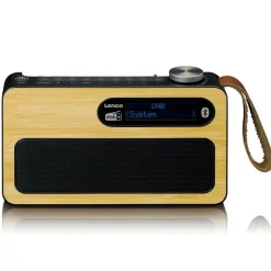 Lenco PDR-040BAMBOOBK DAB+ Radio - Bamboo,Schwarz