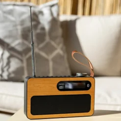 Lenco PDR-040BAMBOOBK DAB+ Radio - Bamboo,Schwarz