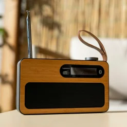 Lenco PDR-040BAMBOOBK DAB+ Radio - Bamboo,Schwarz