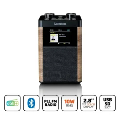 Lenco PDR-060WD Tragbares DAB+/FM-Radio mit Bluetooth