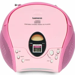 Lenco SCD-24 Tragbares FM-Radio - Pink