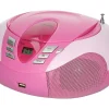 Lenco SCD-37 USB Tragbares FM-Radio - Pink