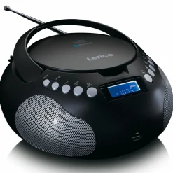 Lenco SCD-331BK Tragbares FM-Radio mit CD/MP3-Player