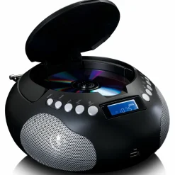 Lenco SCD-331BK Tragbares FM-Radio mit CD/MP3-Player