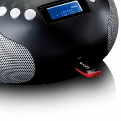 Lenco SCD-331BK Tragbares FM-Radio mit CD/MP3-Player