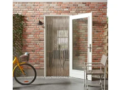 Livn Lines alu transparent/grau 100 x 230 cm Türvorhang