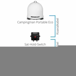 Megasat Campingman Eco 2 Portable Sat Antenne - White