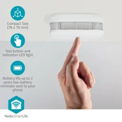Nedis WIFIDS21WT3 SmartLife Rauchmelder - Weiss