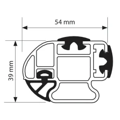 Nordrive 2 Alu-Dachträger - VW Transporter T4 1990 - 2003
