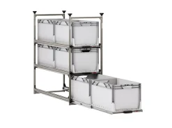 Nova Racks Serie M 3 Ebenen Seitenauszug 40x120x132 cm