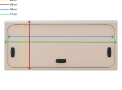 NRF 700 x 300 mm getöntes Klappfenster mit Doppelverglasung - Bronze