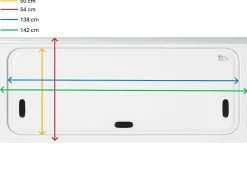 NRF 1450 x 600 mm getöntes Klappfenster mit Doppelverglasung - Grey