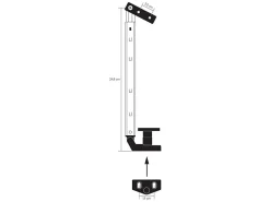 Obelink 24,8 cm Fensteraussteller Schraubbefestigung mit Klicksystem - Links
