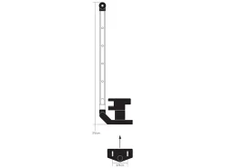 Obelink 27,8 cm Klick-Klack Fensteraussteller mit Griff - Links
