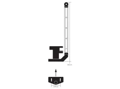 Obelink 23,6 cm Klick-Klack Fensteraussteller mit Griff - Rechts