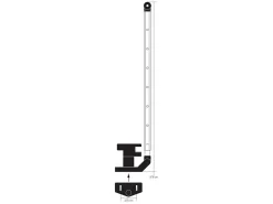 Obelink 37,8 cm Klick-Klack Fensteraussteller mit Griff - Rechts