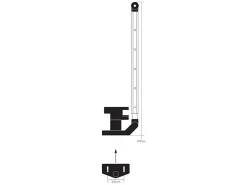 Obelink 27,8 cm Klick-Klack Fensteraussteller mit Griff - Rechts