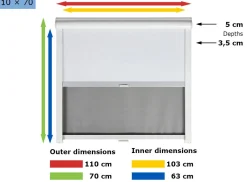 Obelink Velum Kombirollo 110 x 70 cm - grey