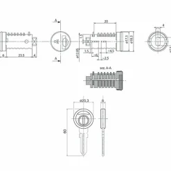 Obelink ZADI Zylinder Schlüssel-Set