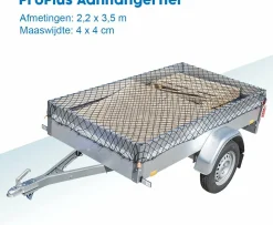 ProPlus Anhängernetz mit Gummiseil - 2,2 x 3,5 Meter