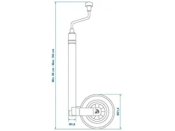 ProPlus Deichselstützrad mit Waage