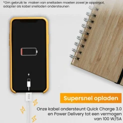 R2B 1 Meter Weißes USB-C zu USB-C Kabel