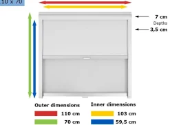 Remis Remiflair I Kombirollo grey - 100 x 70 cm
