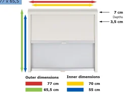 Remis Remiflair I Kombirollo cream - 77 x 65,5 cm