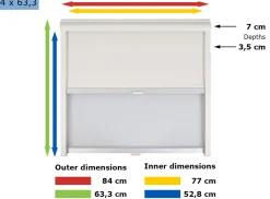 Remis Remiflair I Kombirollo cream - 84 x 63,3 cm