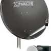 Schwaiger 714517 anthrazit 80 cm Stahl-Spiegel Set