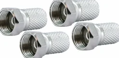 Schwaiger 4 x 7,3 mm F-Aufdrehstecker Set