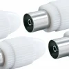 Schwaiger 4 x weiße IEC-Buchse