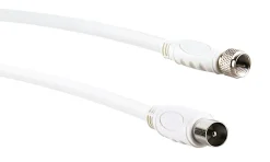 Schwaiger Anschlusskabel F-St/IEC-St 90dB, 3.0m, weiß