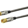 Schwaiger Black F-Stecker Satellitenkabel - 5 meter